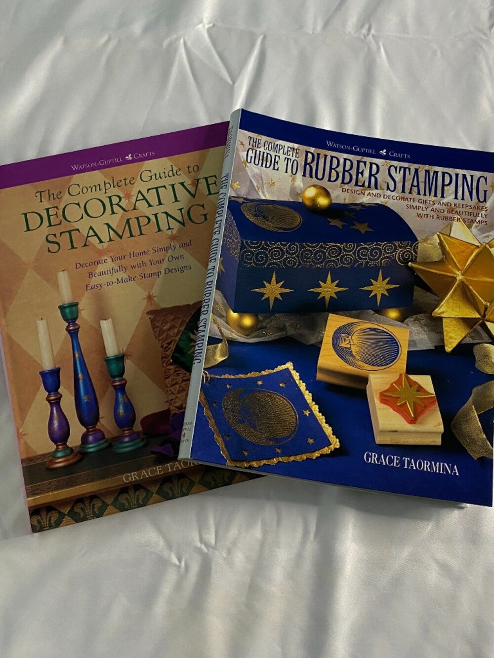 Grace Taormina Rubber & Decorative Stamping Books 2pc Lot